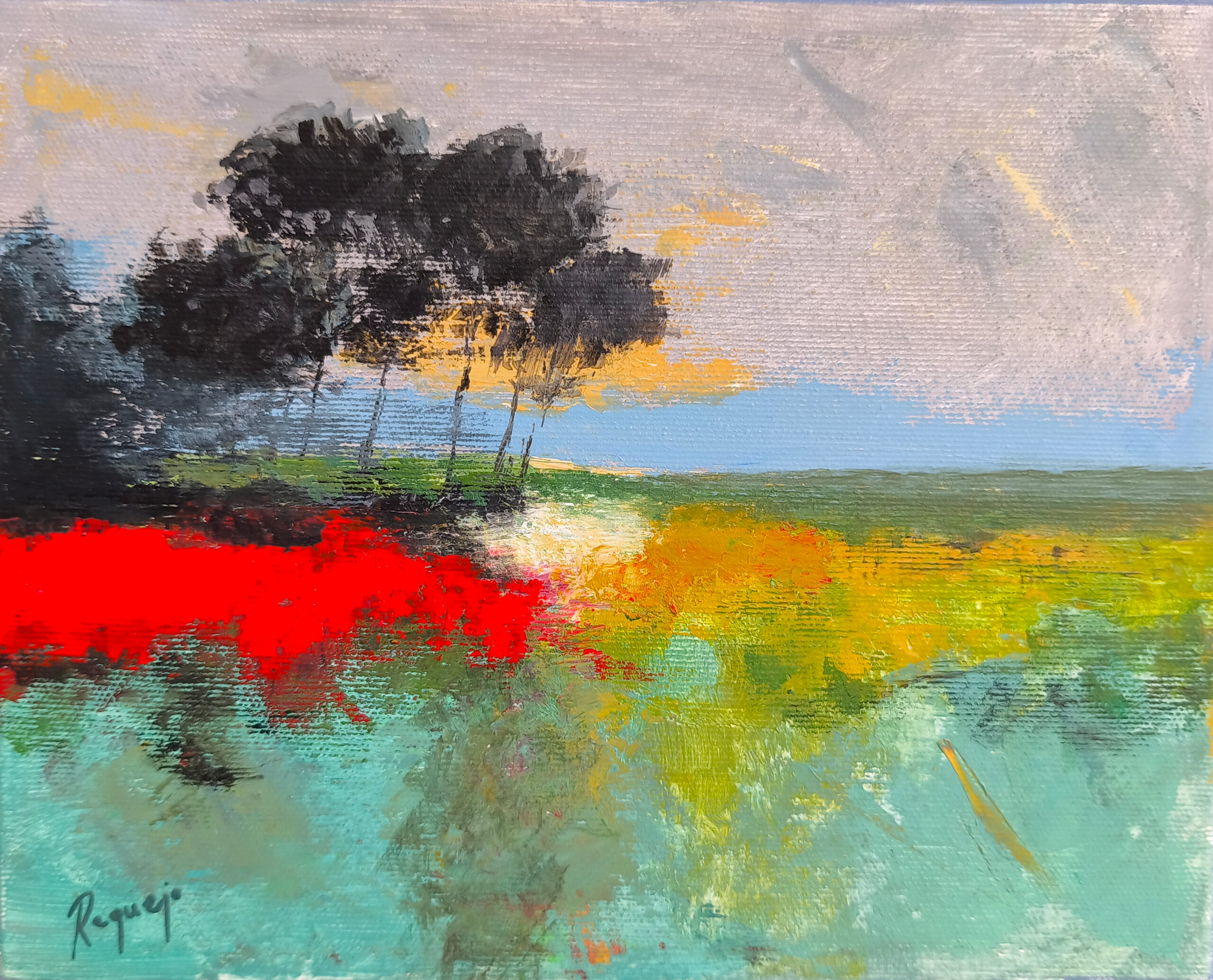 A orillas del silencio - 20x25 - Acrílico sobre lienzo 3D