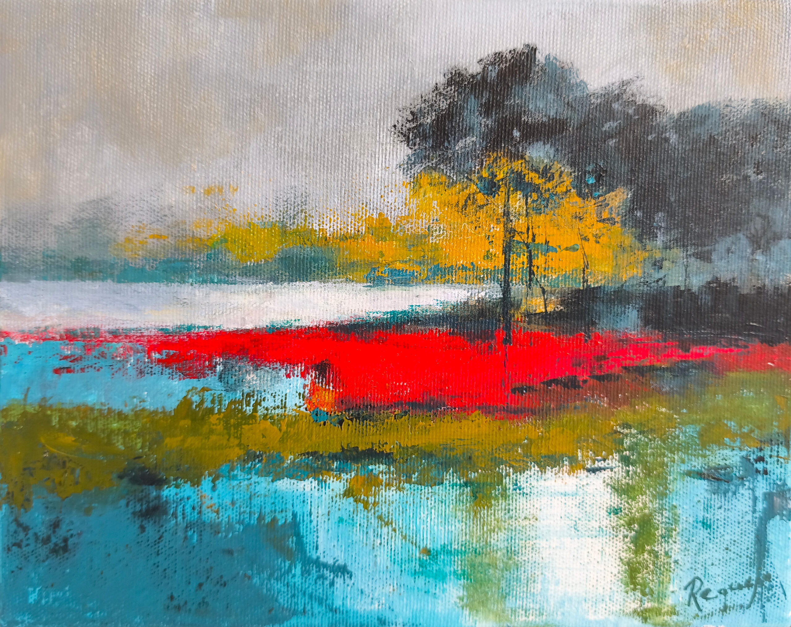 Verano breve - 20x25 - Acrílico sobre lienzo 3D