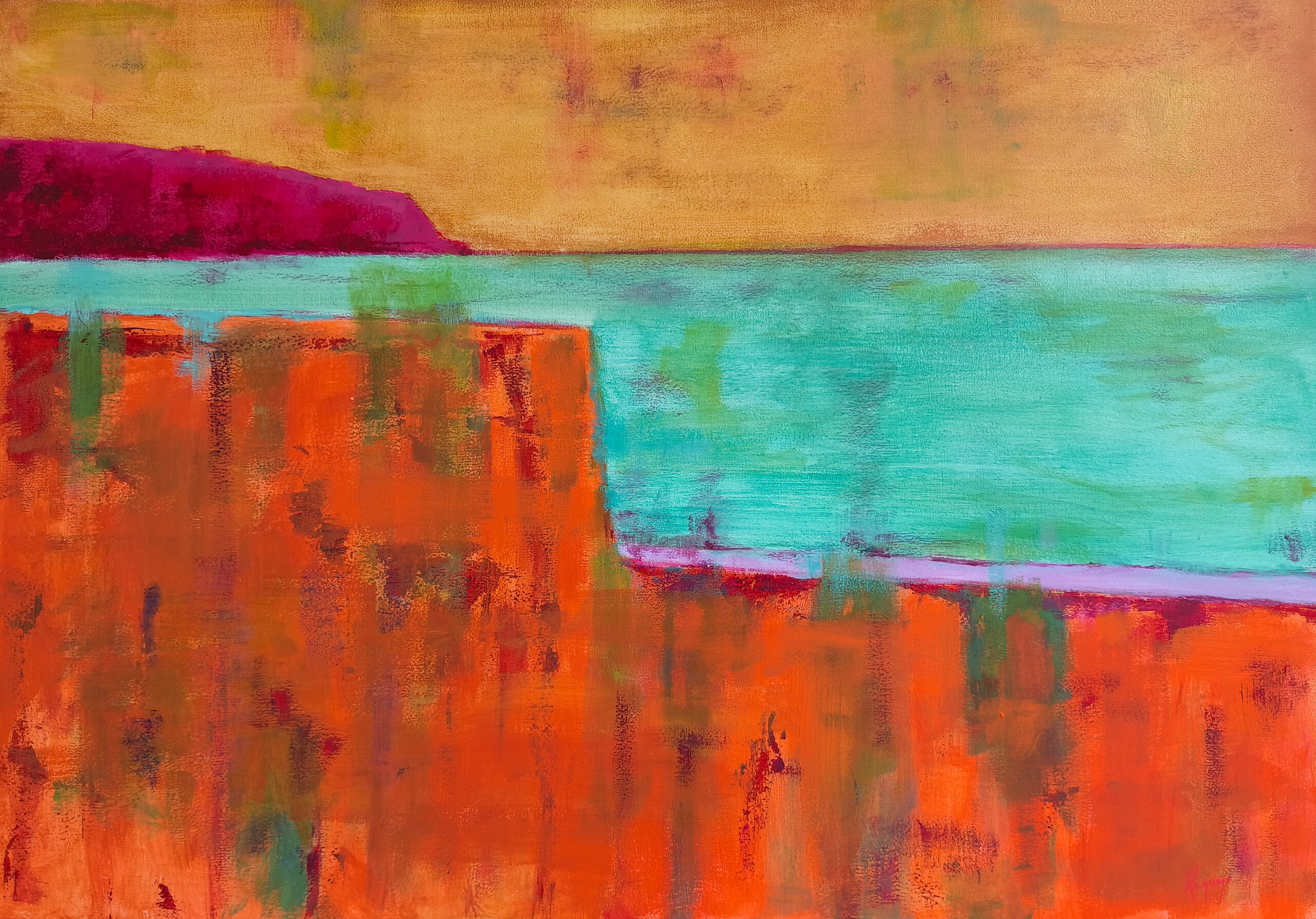 Contraste magenta - 70x100 - Acrílico sobre lienzo 3D